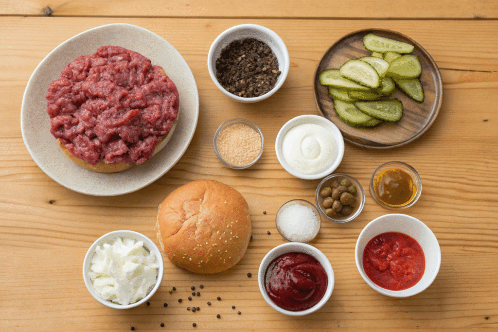 Smashburger ingredients laid out