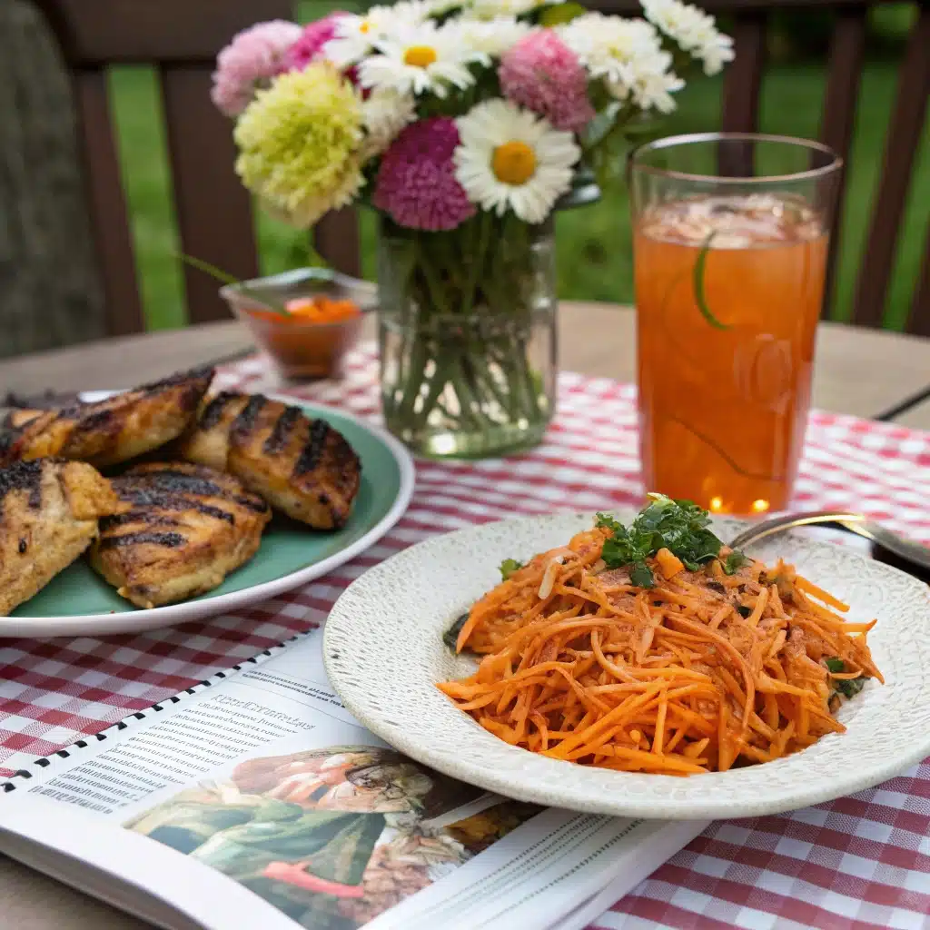 Raw carrot salad as a summer side dish	